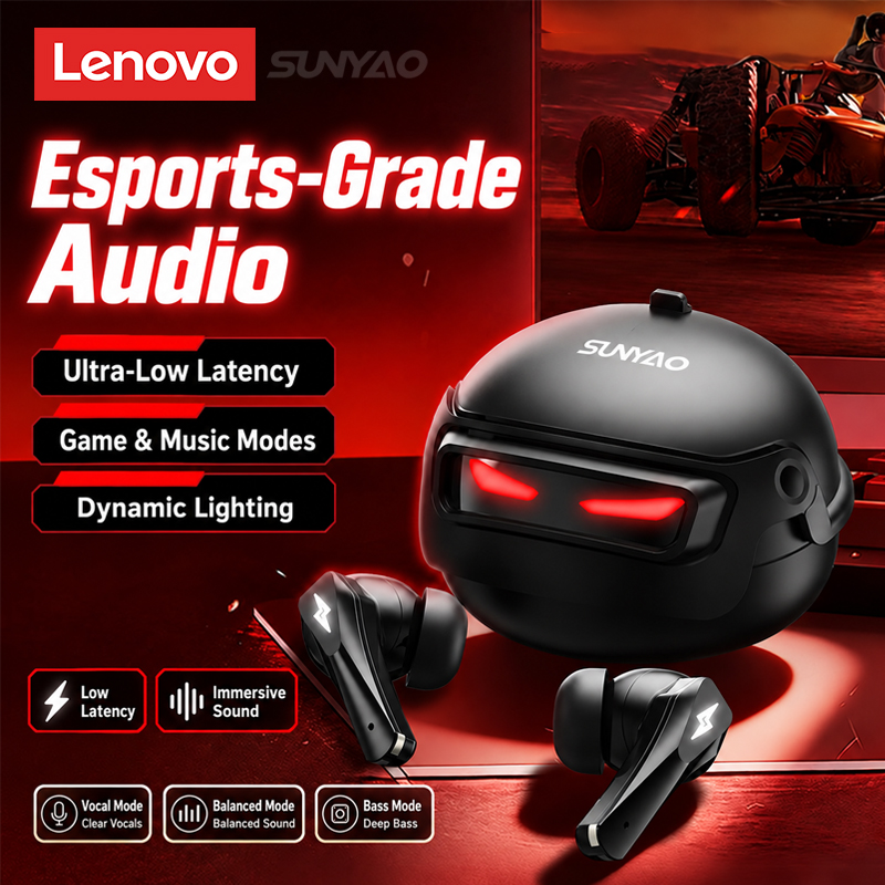 Type C Wired Earphones With Mic - Fone de ouvido para jogos Lenovo