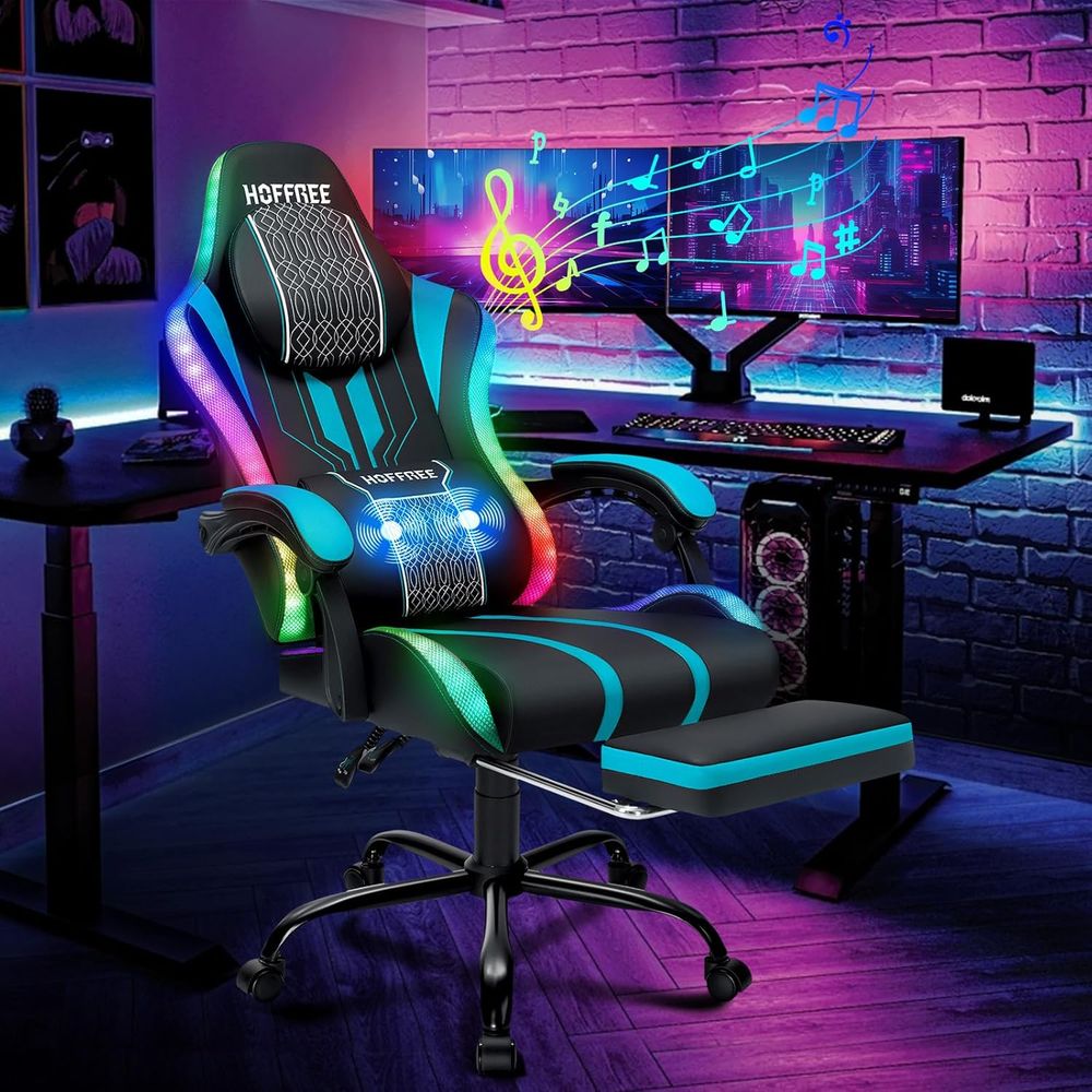 Cadeira Gamer com Luzes LED, A - Speakers avaliação e preço