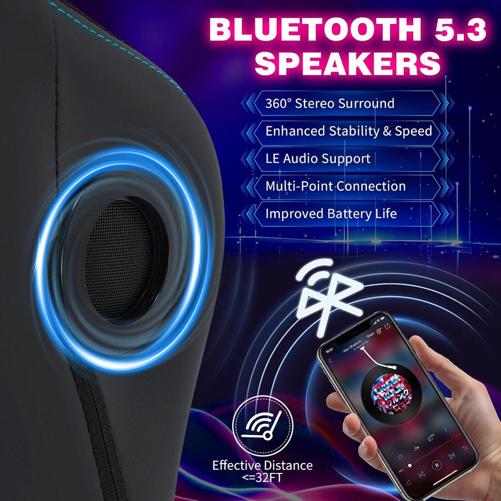 Cadeira Gamer com Luzes LED, A - Speakers avaliação e preço