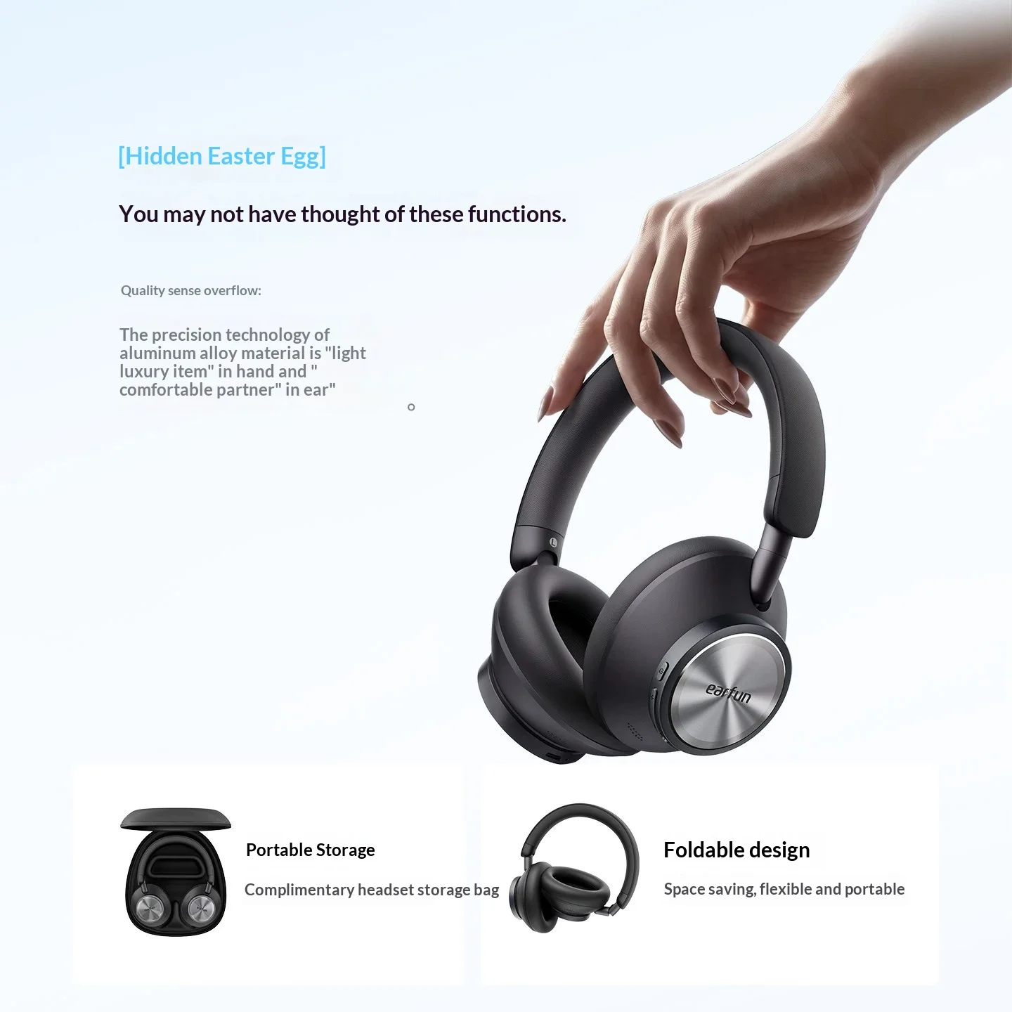 Fones de Ouvido Over Ear EarFu - Anc Wireless Over Ear Headphones avaliação e preço