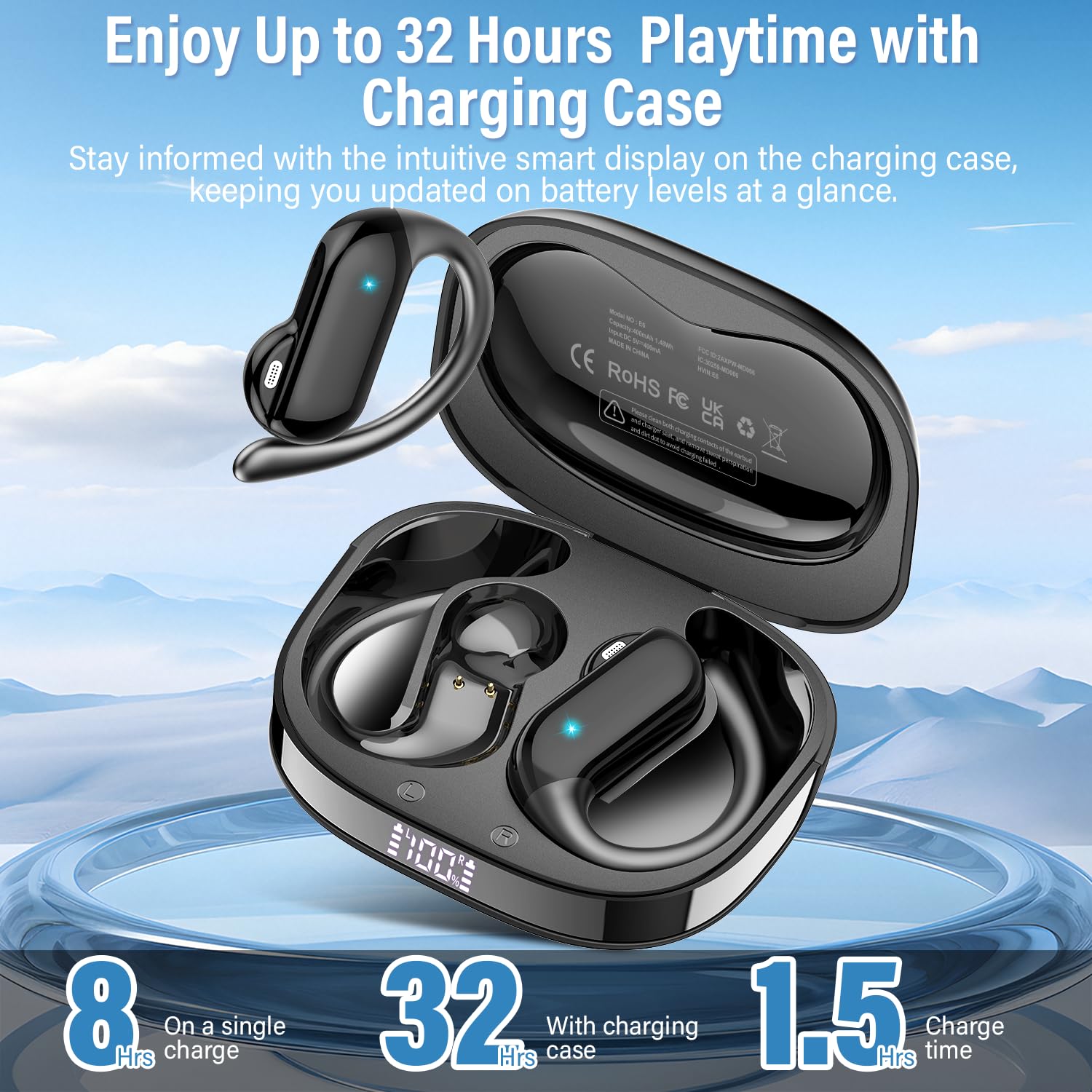 Fones de Ouvido Open-Ear Bluet - Type C Wired Earphones With Mic avaliação e preço
